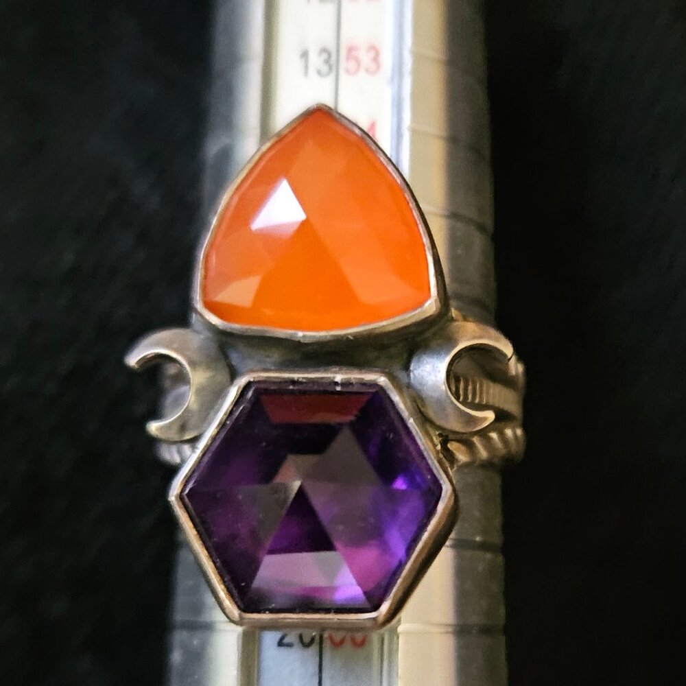 Amethyst Carnelian Halloween Ring